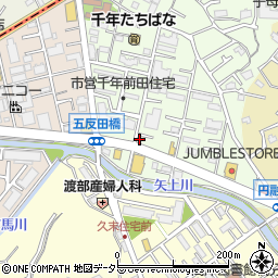 神奈川県川崎市高津区千年80周辺の地図