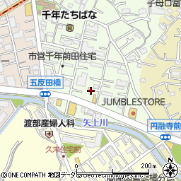 神奈川県川崎市高津区千年52周辺の地図