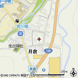 山梨県都留市井倉周辺の地図