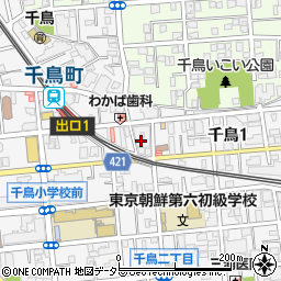東京都大田区千鳥1丁目18周辺の地図