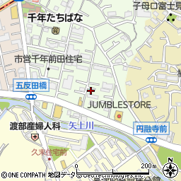 神奈川県川崎市高津区千年38-4周辺の地図