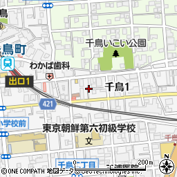 東京都大田区千鳥1丁目16周辺の地図