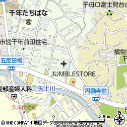 神奈川県川崎市高津区千年25周辺の地図