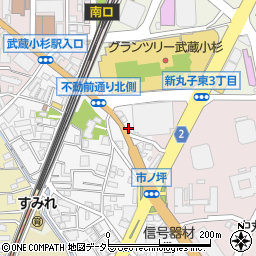 神奈川県川崎市中原区市ノ坪449周辺の地図