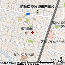 東京都大田区中央8丁目37周辺の地図