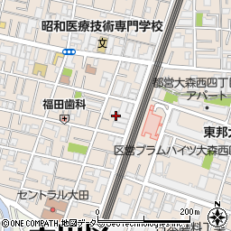 東京都大田区中央8丁目41周辺の地図