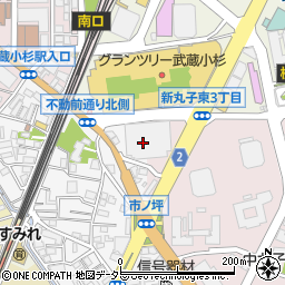 ポポラー川崎武蔵小杉園周辺の地図