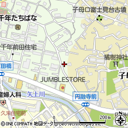 神奈川県川崎市高津区千年221周辺の地図