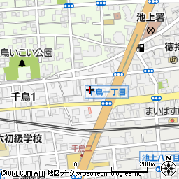 東京都大田区千鳥1丁目10周辺の地図