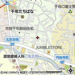 神奈川県川崎市高津区千年36周辺の地図