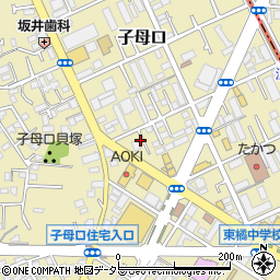 神奈川県川崎市高津区子母口349周辺の地図