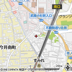 神奈川県川崎市中原区市ノ坪63-3周辺の地図
