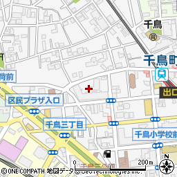 東京都大田区千鳥3丁目8周辺の地図