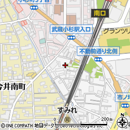 神奈川県川崎市中原区市ノ坪63-9周辺の地図