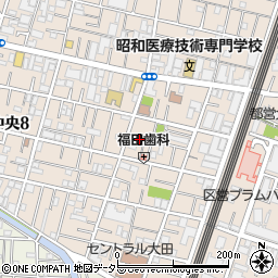 東京都大田区中央8丁目30周辺の地図