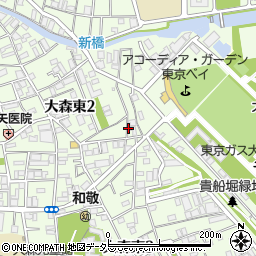 東京都大田区大森東2丁目29周辺の地図