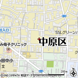 神奈川県川崎市中原区下小田中3丁目18-25周辺の地図