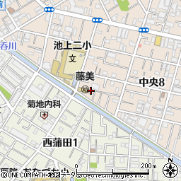 東京都大田区中央8丁目10周辺の地図