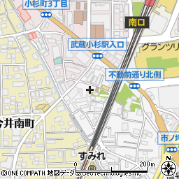 神奈川県川崎市中原区市ノ坪63-8周辺の地図