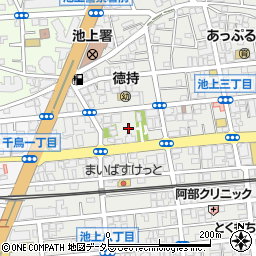 東京都大田区池上3丁目38周辺の地図