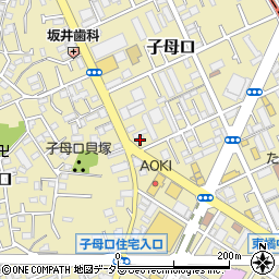 神奈川県川崎市高津区子母口352周辺の地図