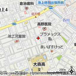 東京都大田区池上5丁目周辺の地図