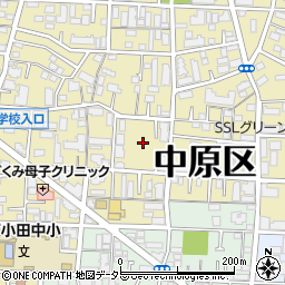 神奈川県川崎市中原区下小田中3丁目18周辺の地図