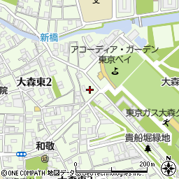 東京都大田区大森東2丁目28-5周辺の地図