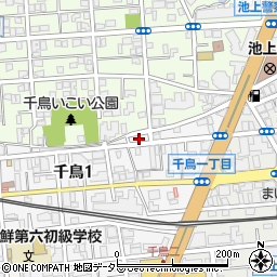 東京都大田区千鳥1丁目8周辺の地図