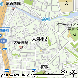 東京都大田区大森東2丁目30周辺の地図