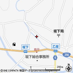 岐阜県中津川市坂下1640-4周辺の地図
