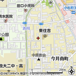 神奈川県川崎市中原区今井南町6-22周辺の地図