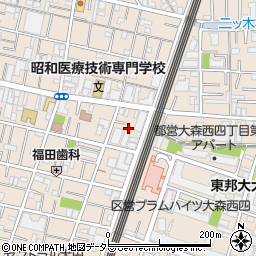 東京都大田区中央8丁目40周辺の地図