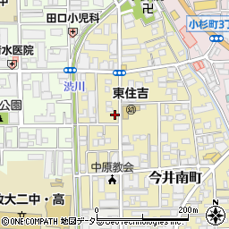 神奈川県川崎市中原区今井南町6-17周辺の地図
