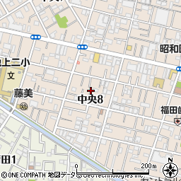 東京都大田区中央8丁目18周辺の地図