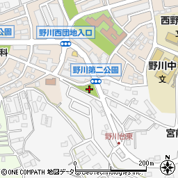 野川第二児童公園周辺の地図