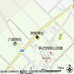 洲宮神社周辺の地図