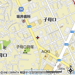 神奈川県川崎市高津区子母口372周辺の地図