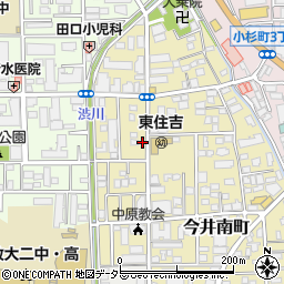 神奈川県川崎市中原区今井南町6-15周辺の地図