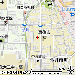 神奈川県川崎市中原区今井南町6-16周辺の地図