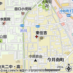 神奈川県川崎市中原区今井南町6-13周辺の地図