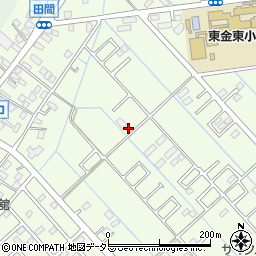千葉県東金市田間周辺の地図