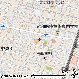 東京都大田区中央8丁目28周辺の地図