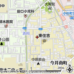 神奈川県川崎市中原区今井南町6周辺の地図