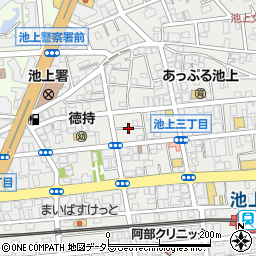 東京都大田区池上3丁目34周辺の地図