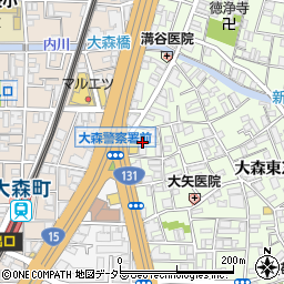東京都大田区大森東2丁目8周辺の地図