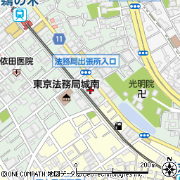 東京都大田区鵜の木2丁目8周辺の地図