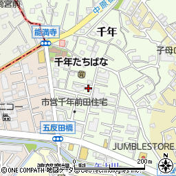 神奈川県川崎市高津区千年101周辺の地図