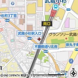 カラオケの鉄人 武蔵小杉店周辺の地図