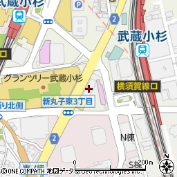 Noah　ART　Clinic武蔵小杉周辺の地図